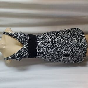 Patagonia Margot Womens Dress Black White 95% Organic Cotton Blend Size M